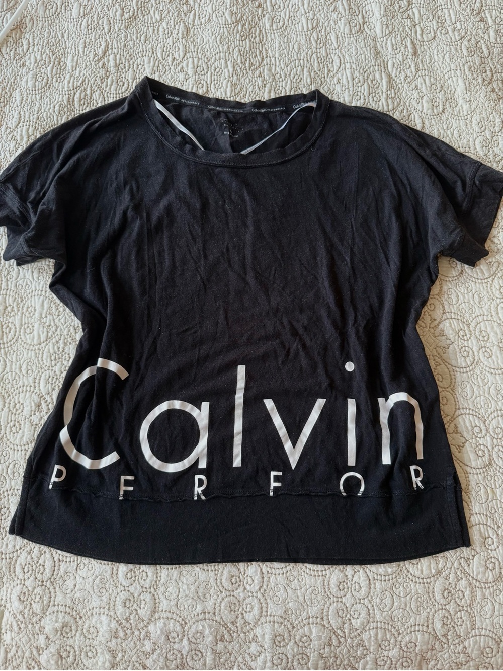 Calvin Klein Performance black oversized logo tee | Athletic loungewear